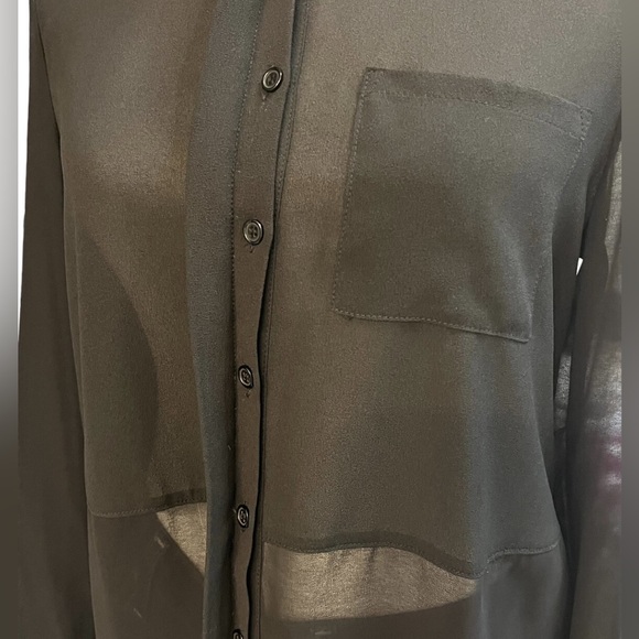 Lush Nordstrom sheer black blouse - Picture 6 of 8